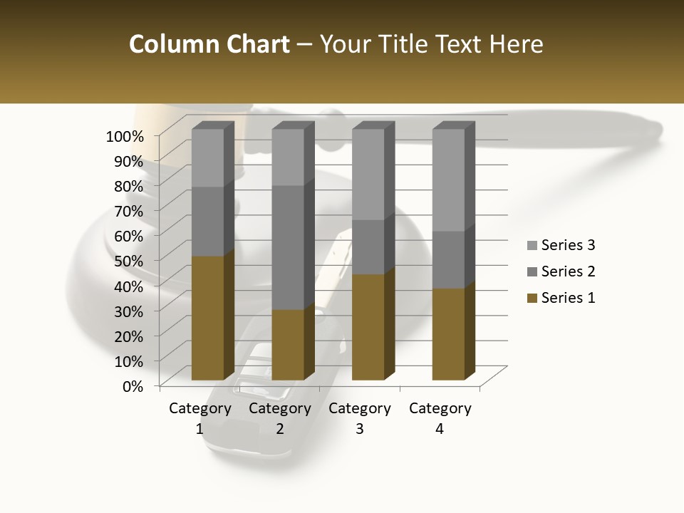 A Judge's Gaven With A Car Key On Top Of It PowerPoint Template