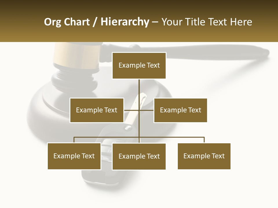 A Judge's Gaven With A Car Key On Top Of It PowerPoint Template