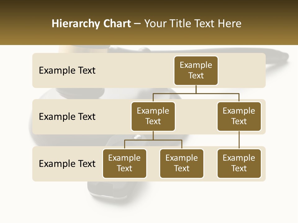 A Judge's Gaven With A Car Key On Top Of It PowerPoint Template