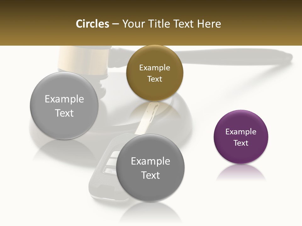 A Judge's Gaven With A Car Key On Top Of It PowerPoint Template