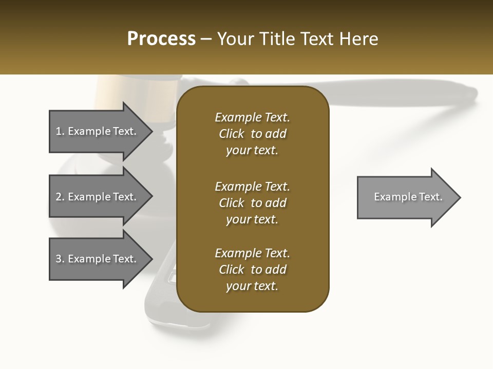 A Judge's Gaven With A Car Key On Top Of It PowerPoint Template