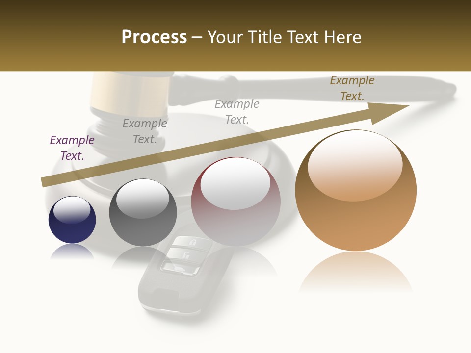 A Judge's Gaven With A Car Key On Top Of It PowerPoint Template
