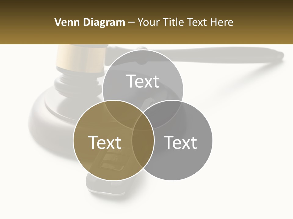 A Judge's Gaven With A Car Key On Top Of It PowerPoint Template