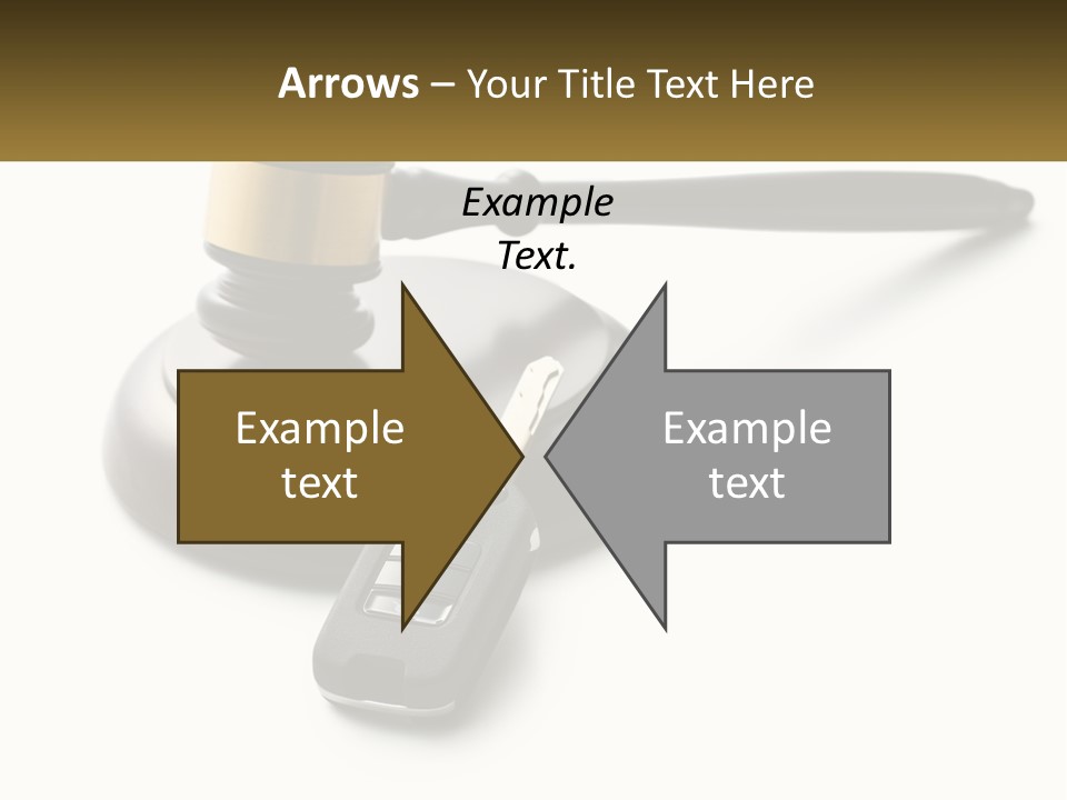 A Judge's Gaven With A Car Key On Top Of It PowerPoint Template