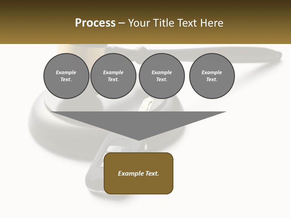 A Judge's Gaven With A Car Key On Top Of It PowerPoint Template