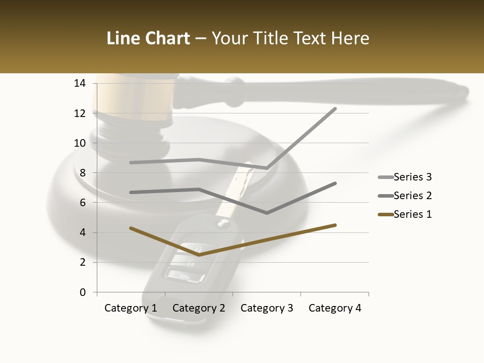 A Judge's Gaven With A Car Key On Top Of It PowerPoint Template