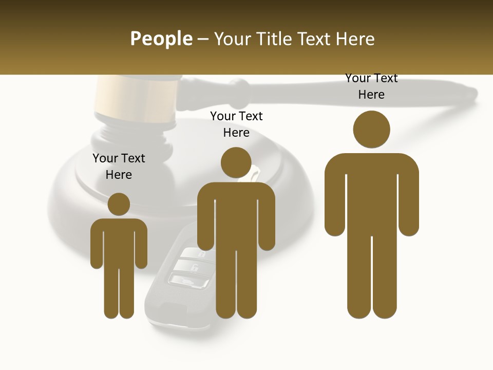 A Judge's Gaven With A Car Key On Top Of It PowerPoint Template