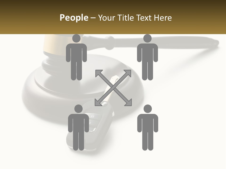A Judge's Gaven With A Car Key On Top Of It PowerPoint Template