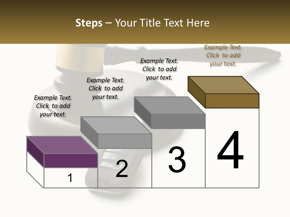 A Judge's Gaven With A Car Key On Top Of It PowerPoint Template