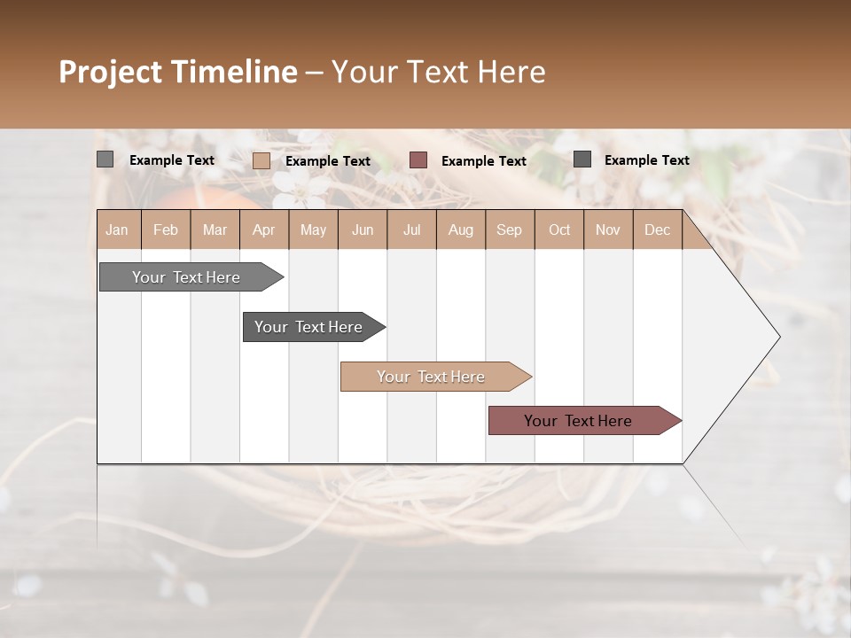 A Basket Filled With Eggs On Top Of A Wooden Table PowerPoint Template