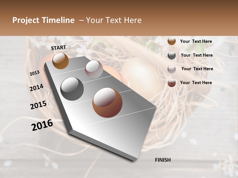 A Basket Filled With Eggs On Top Of A Wooden Table PowerPoint Template