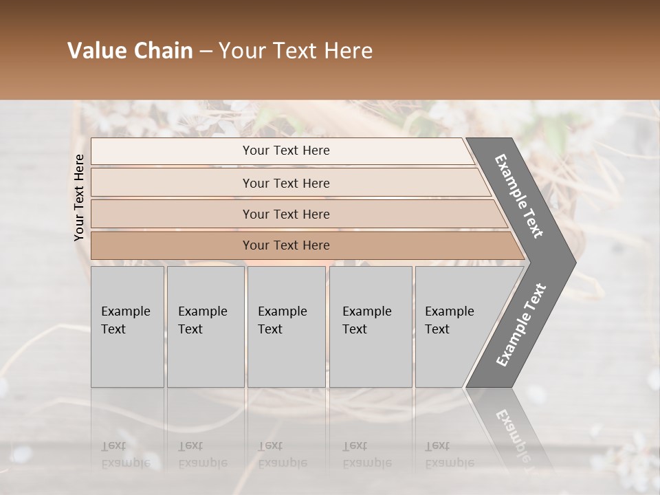 A Basket Filled With Eggs On Top Of A Wooden Table PowerPoint Template
