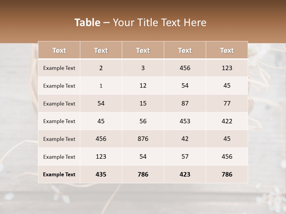 A Basket Filled With Eggs On Top Of A Wooden Table PowerPoint Template
