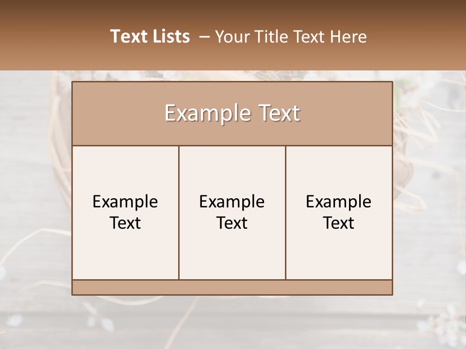 A Basket Filled With Eggs On Top Of A Wooden Table PowerPoint Template