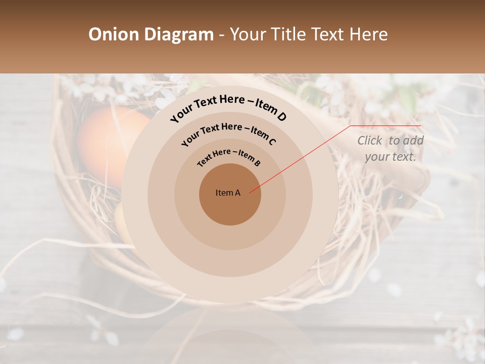A Basket Filled With Eggs On Top Of A Wooden Table PowerPoint Template