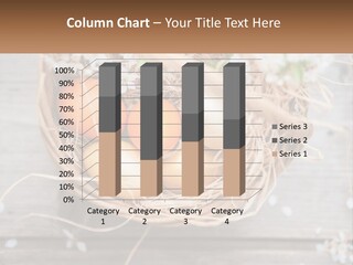 A Basket Filled With Eggs On Top Of A Wooden Table PowerPoint Template
