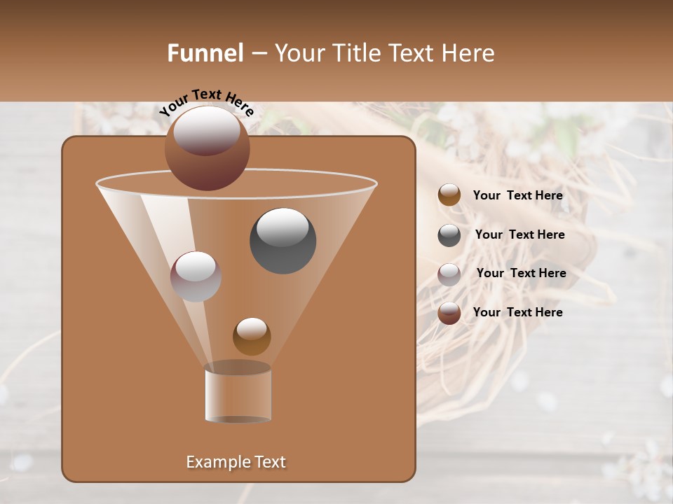 A Basket Filled With Eggs On Top Of A Wooden Table PowerPoint Template