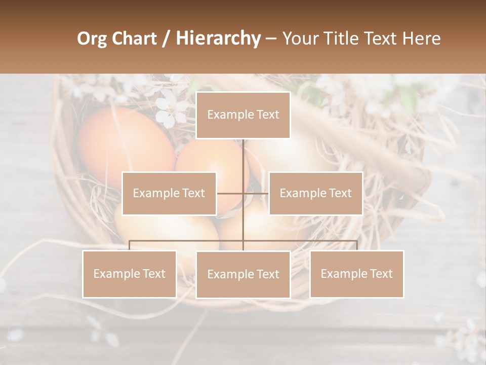 A Basket Filled With Eggs On Top Of A Wooden Table PowerPoint Template