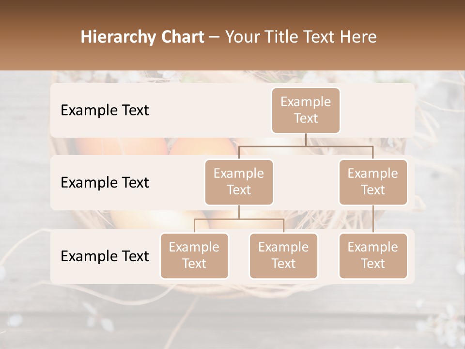 A Basket Filled With Eggs On Top Of A Wooden Table PowerPoint Template