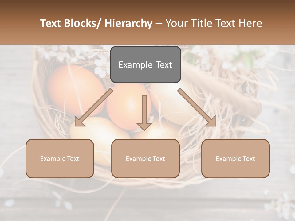 A Basket Filled With Eggs On Top Of A Wooden Table PowerPoint Template