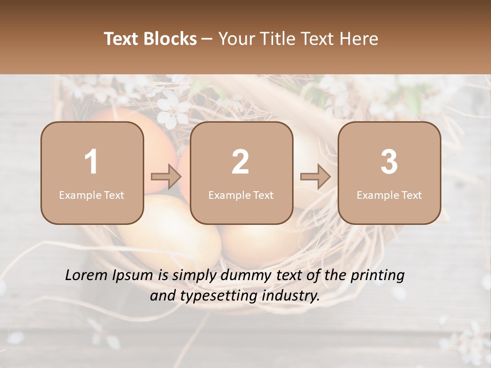 A Basket Filled With Eggs On Top Of A Wooden Table PowerPoint Template