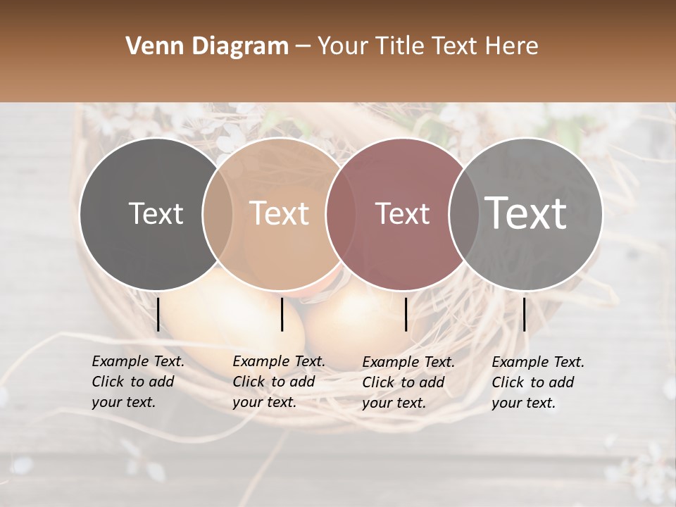 A Basket Filled With Eggs On Top Of A Wooden Table PowerPoint Template