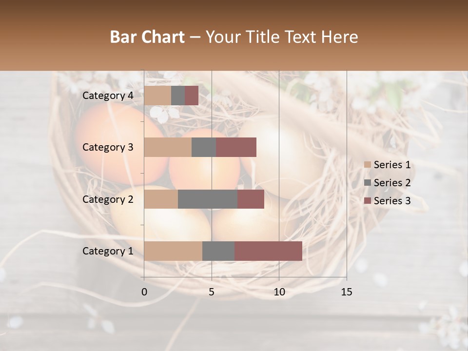A Basket Filled With Eggs On Top Of A Wooden Table PowerPoint Template