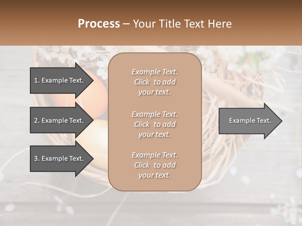 A Basket Filled With Eggs On Top Of A Wooden Table PowerPoint Template