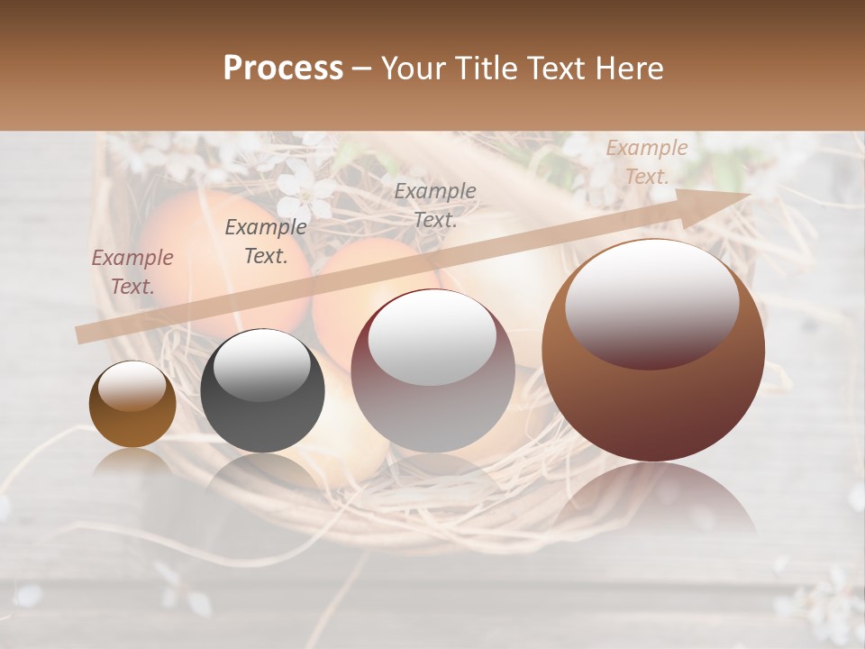 A Basket Filled With Eggs On Top Of A Wooden Table PowerPoint Template