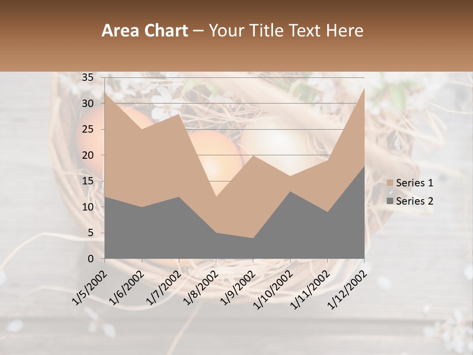 A Basket Filled With Eggs On Top Of A Wooden Table PowerPoint Template