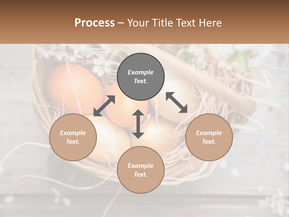 A Basket Filled With Eggs On Top Of A Wooden Table PowerPoint Template