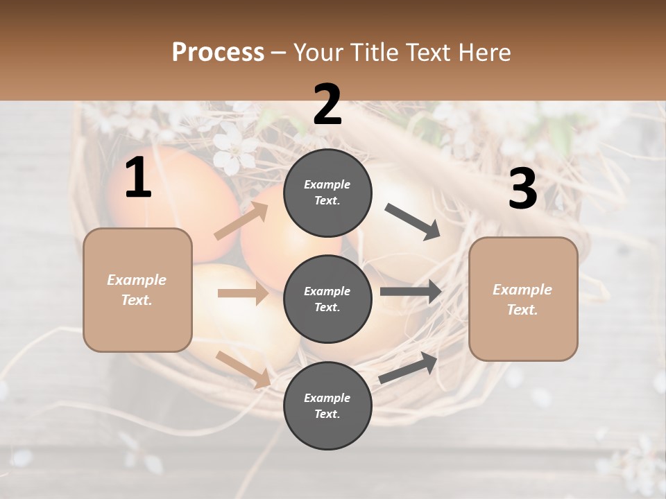 A Basket Filled With Eggs On Top Of A Wooden Table PowerPoint Template
