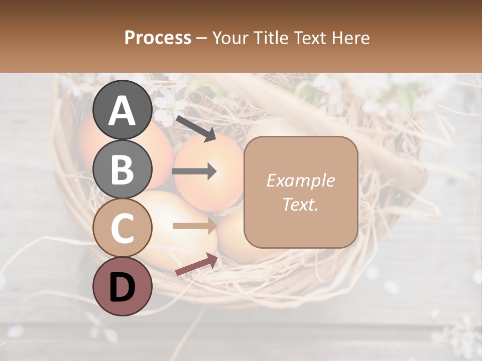 A Basket Filled With Eggs On Top Of A Wooden Table PowerPoint Template