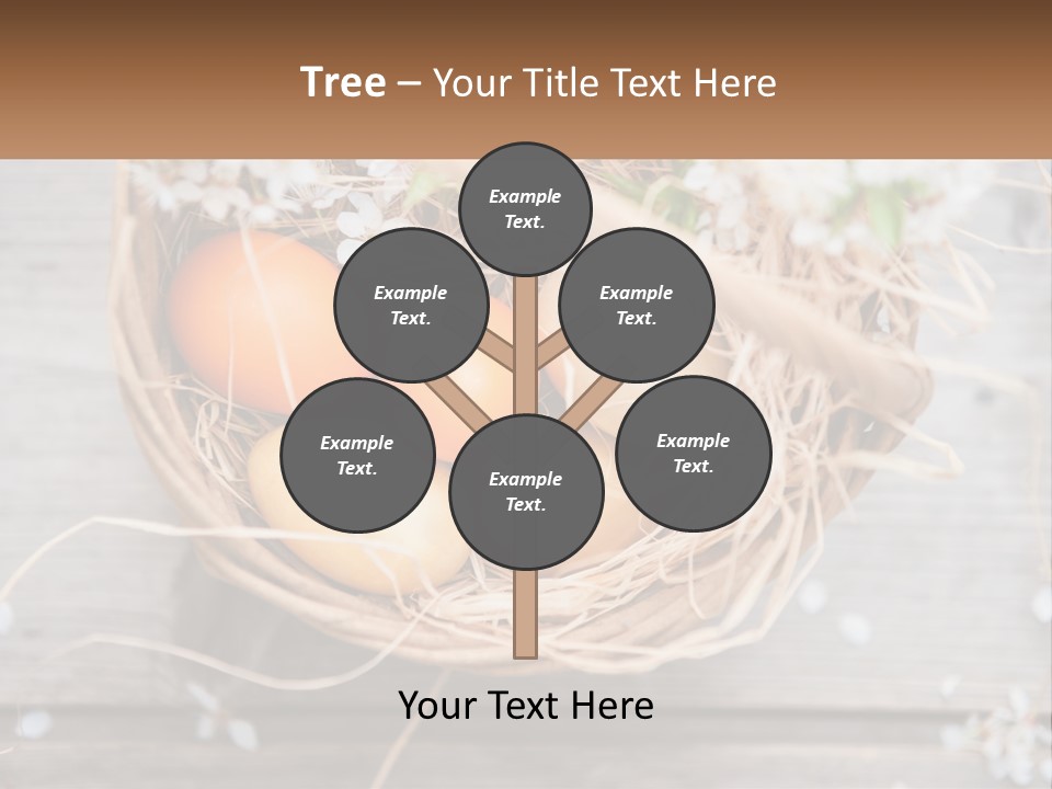 A Basket Filled With Eggs On Top Of A Wooden Table PowerPoint Template