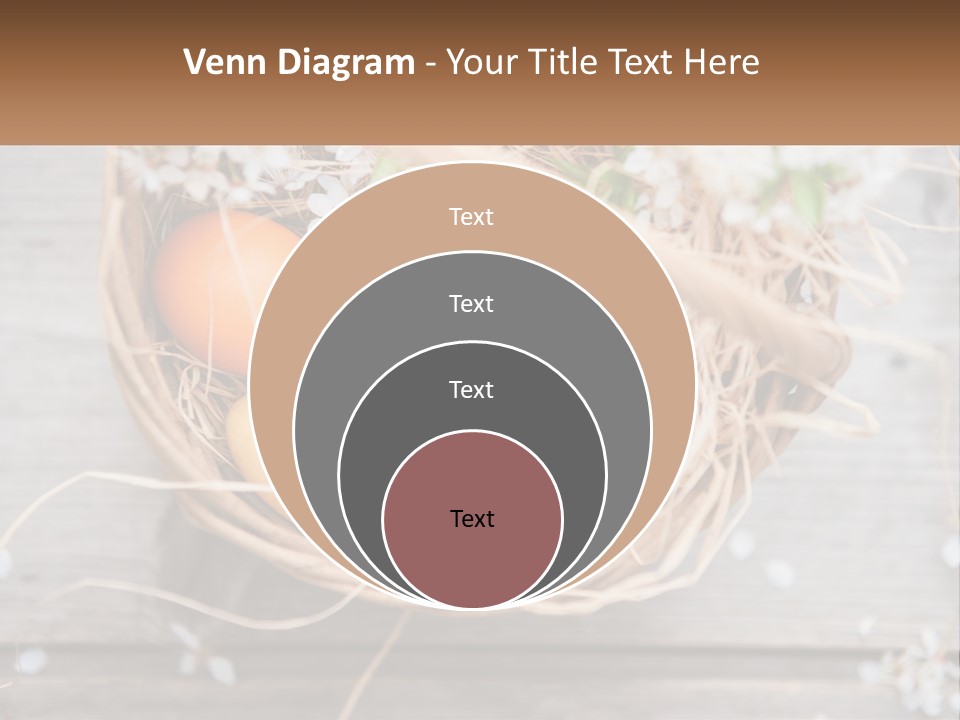 A Basket Filled With Eggs On Top Of A Wooden Table PowerPoint Template
