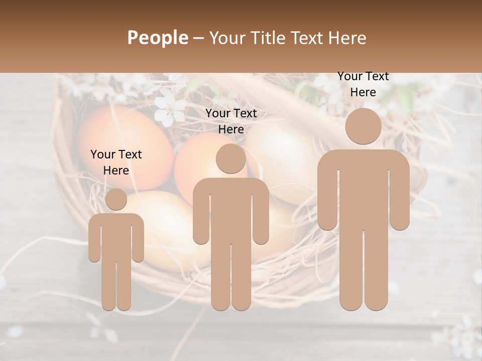 A Basket Filled With Eggs On Top Of A Wooden Table PowerPoint Template