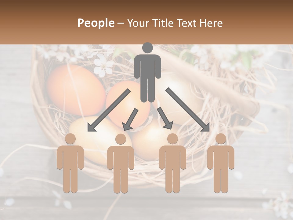 A Basket Filled With Eggs On Top Of A Wooden Table PowerPoint Template