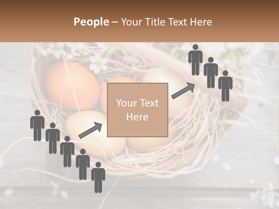 A Basket Filled With Eggs On Top Of A Wooden Table PowerPoint Template