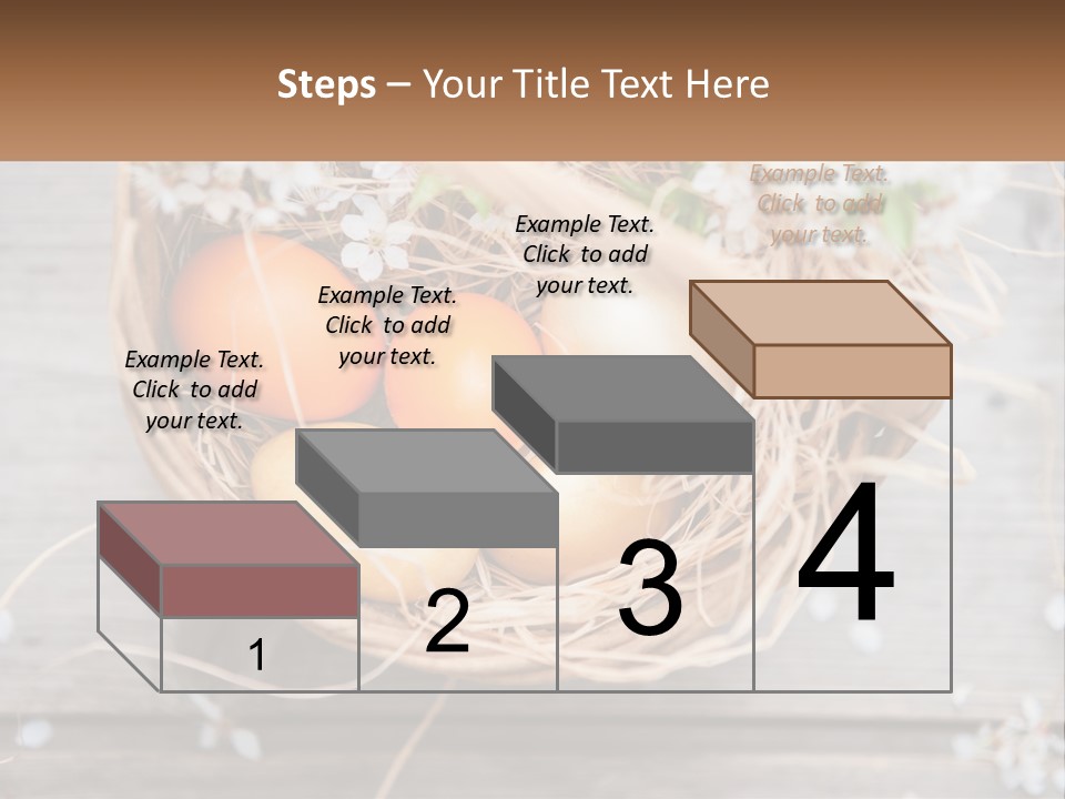 A Basket Filled With Eggs On Top Of A Wooden Table PowerPoint Template