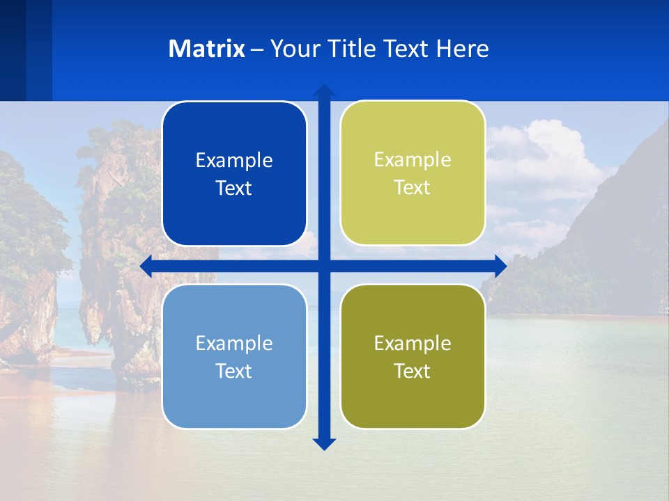 A Large Body Of Water Surrounded By Mountains PowerPoint Template