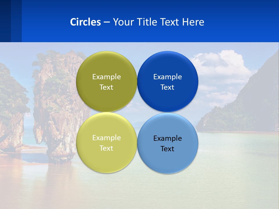 A Large Body Of Water Surrounded By Mountains PowerPoint Template