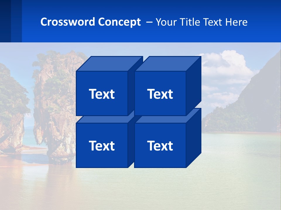 A Large Body Of Water Surrounded By Mountains PowerPoint Template