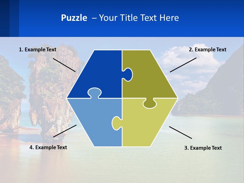 A Large Body Of Water Surrounded By Mountains PowerPoint Template