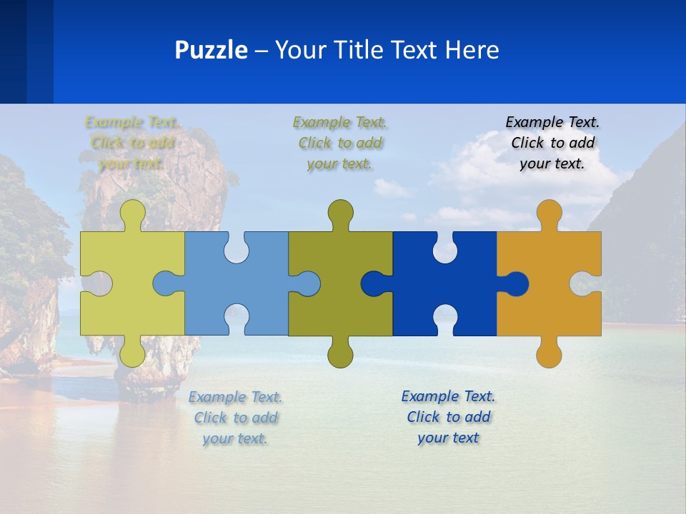 A Large Body Of Water Surrounded By Mountains PowerPoint Template