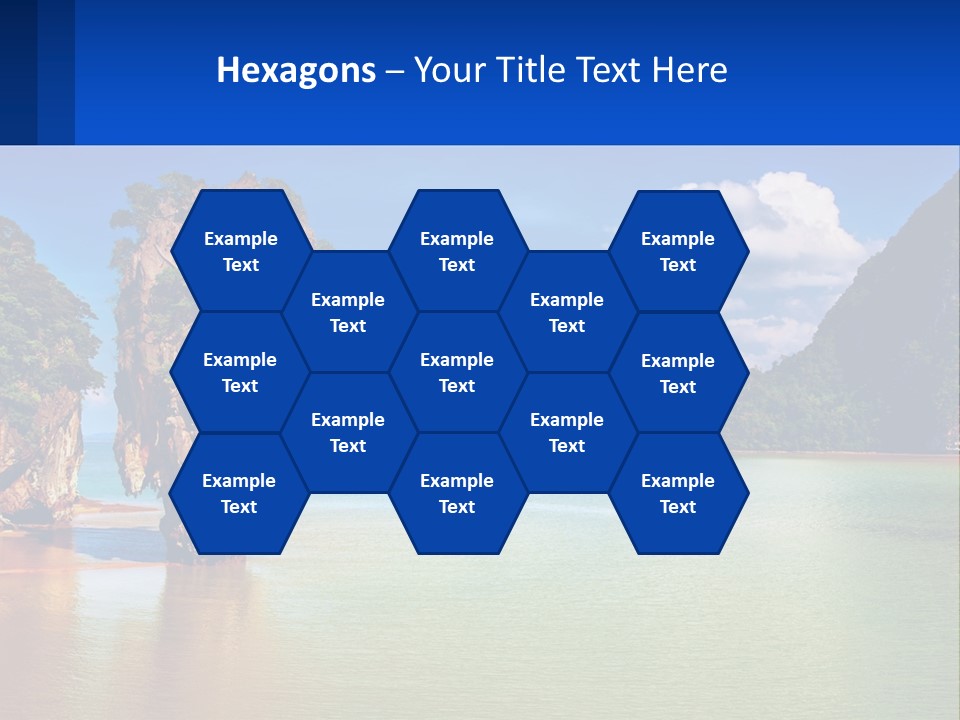 A Large Body Of Water Surrounded By Mountains PowerPoint Template