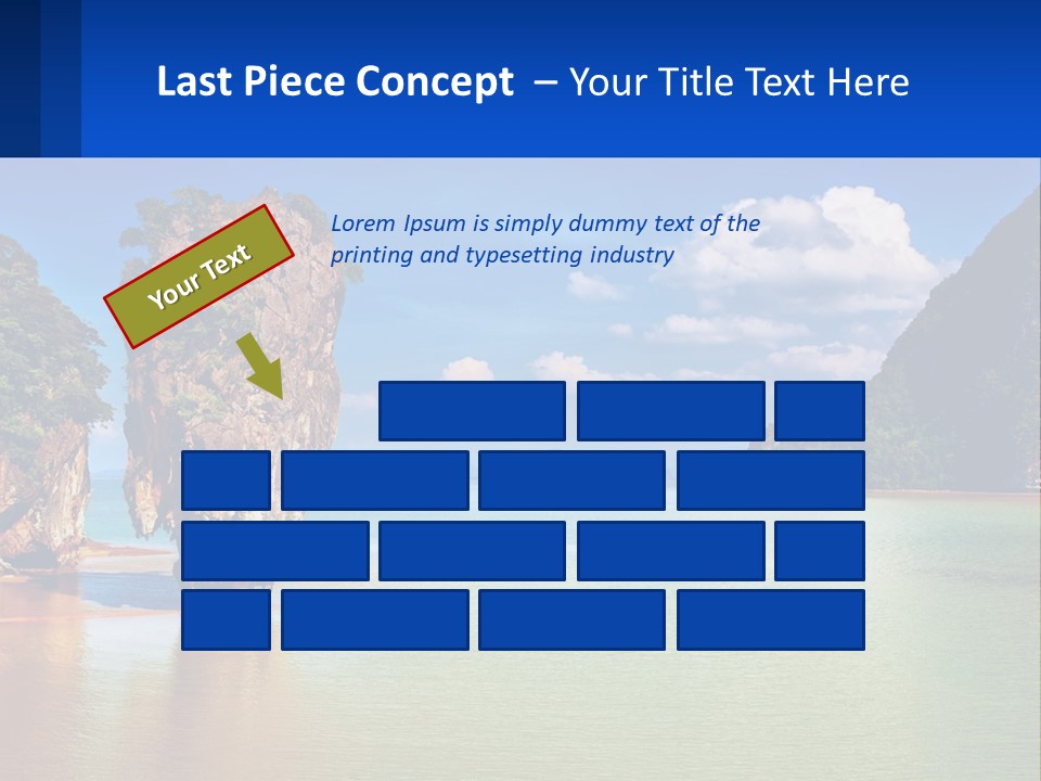 A Large Body Of Water Surrounded By Mountains PowerPoint Template