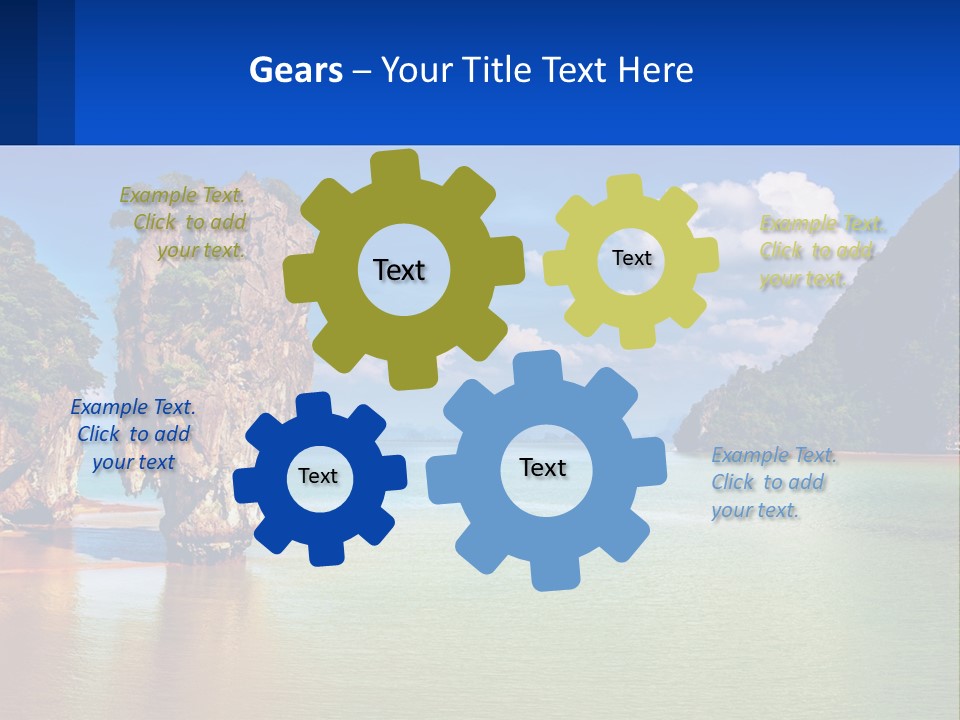 A Large Body Of Water Surrounded By Mountains PowerPoint Template