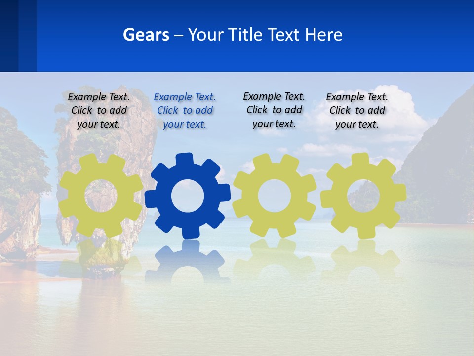 A Large Body Of Water Surrounded By Mountains PowerPoint Template