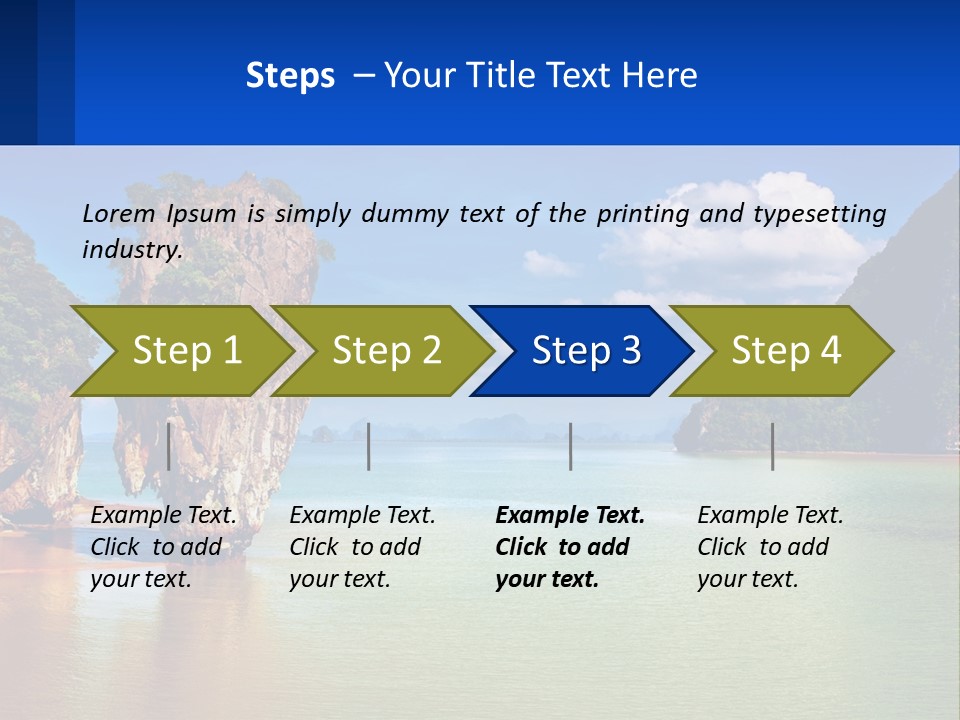 A Large Body Of Water Surrounded By Mountains PowerPoint Template