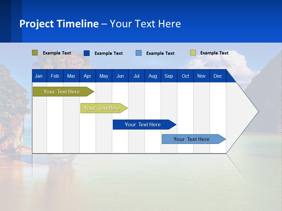 A Large Body Of Water Surrounded By Mountains PowerPoint Template
